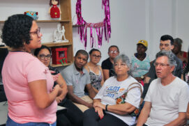Participaram da ação os alunos das oficinas do FSS