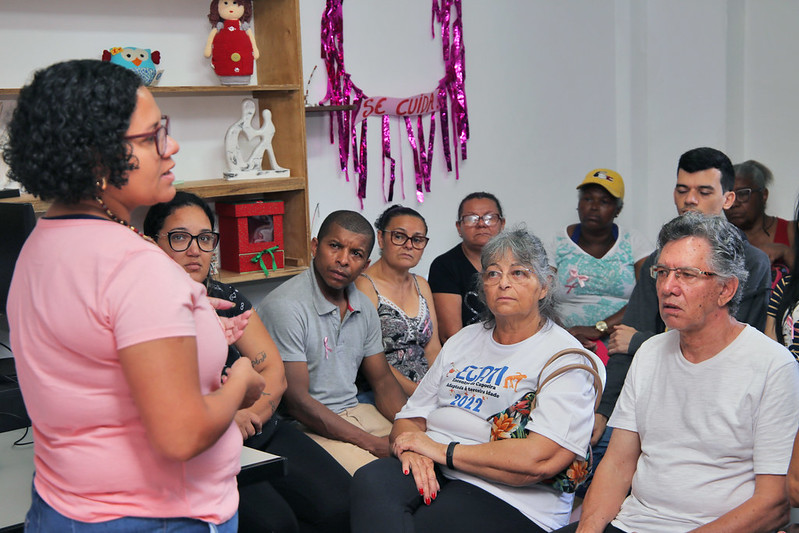 Participaram da ação os alunos das oficinas do FSS