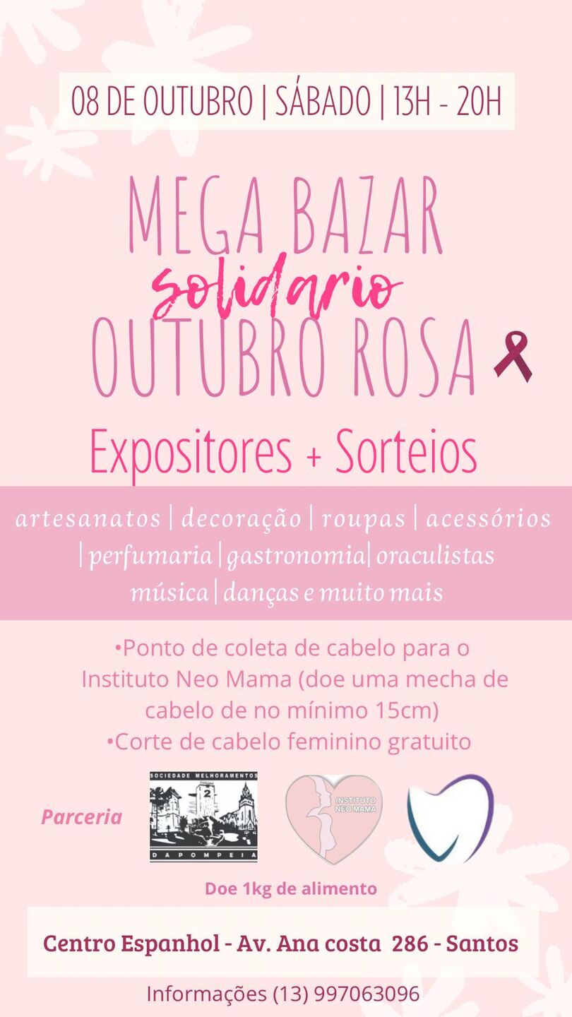 A campanha Outubro Rosa leva conscientização sobre a importância do diagnóstico precoce do câncer de mama