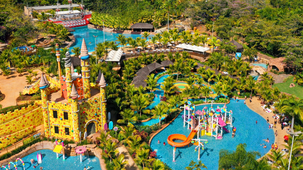 O Thermas Water Park tem o maior parque infanitl da América Latina, onde se encontra o Castelo de Doces, inspirado na loja Candylicious / Divulgação