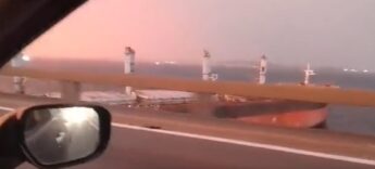 Navio se choca contra Ponte Rio-Niterói