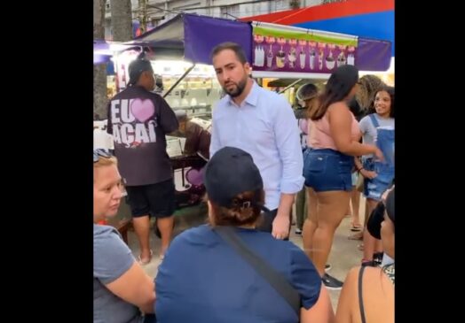 Prefeito foi conversar com moradores e comerciantes para esclarecer que não foram registrados novos arrastões