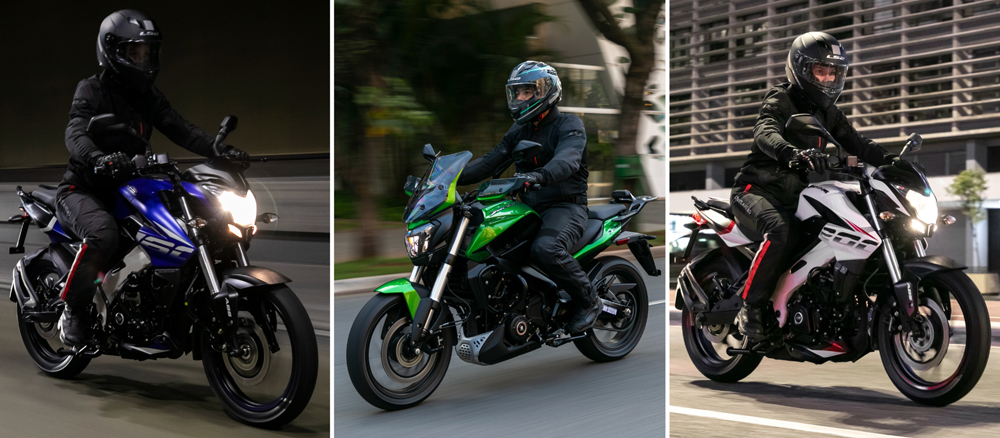 Bajaj Dominar 160, Dominar 400 e da Dominar 200 - Fotos: Divulgação