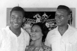 Pelé e sua mãe Dona Celeste