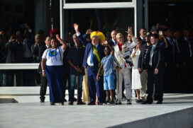 Lula, após receber a faixa presidencial