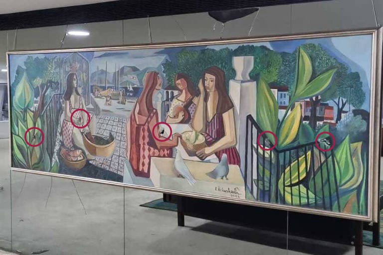Quadro de Di Cavalcanti danificado em invasão no DF