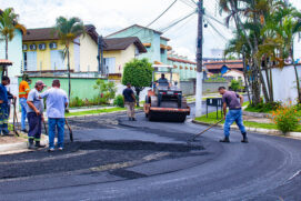 Pavimentação das vias em Bertioga