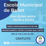 A inscrição online será feita pelo link disponibilizado no site da Prefeitura