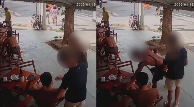 Imagens do momento do crime em Santos