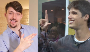 Gabriel, que entrou no reality pela Casa de Vidro, seguia o filho de Bolsonaro nas redes sociais