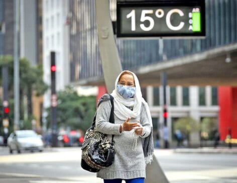 Temperatura mínima chega aos 16 graus no próximo domingo