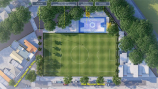 Centro com campo de futebol e quadra poliesportiva será construído onde fica a escola Azevedo Júnior