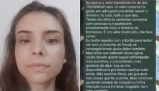 Estudante é suspeita de desvio de dinheiro da formatura