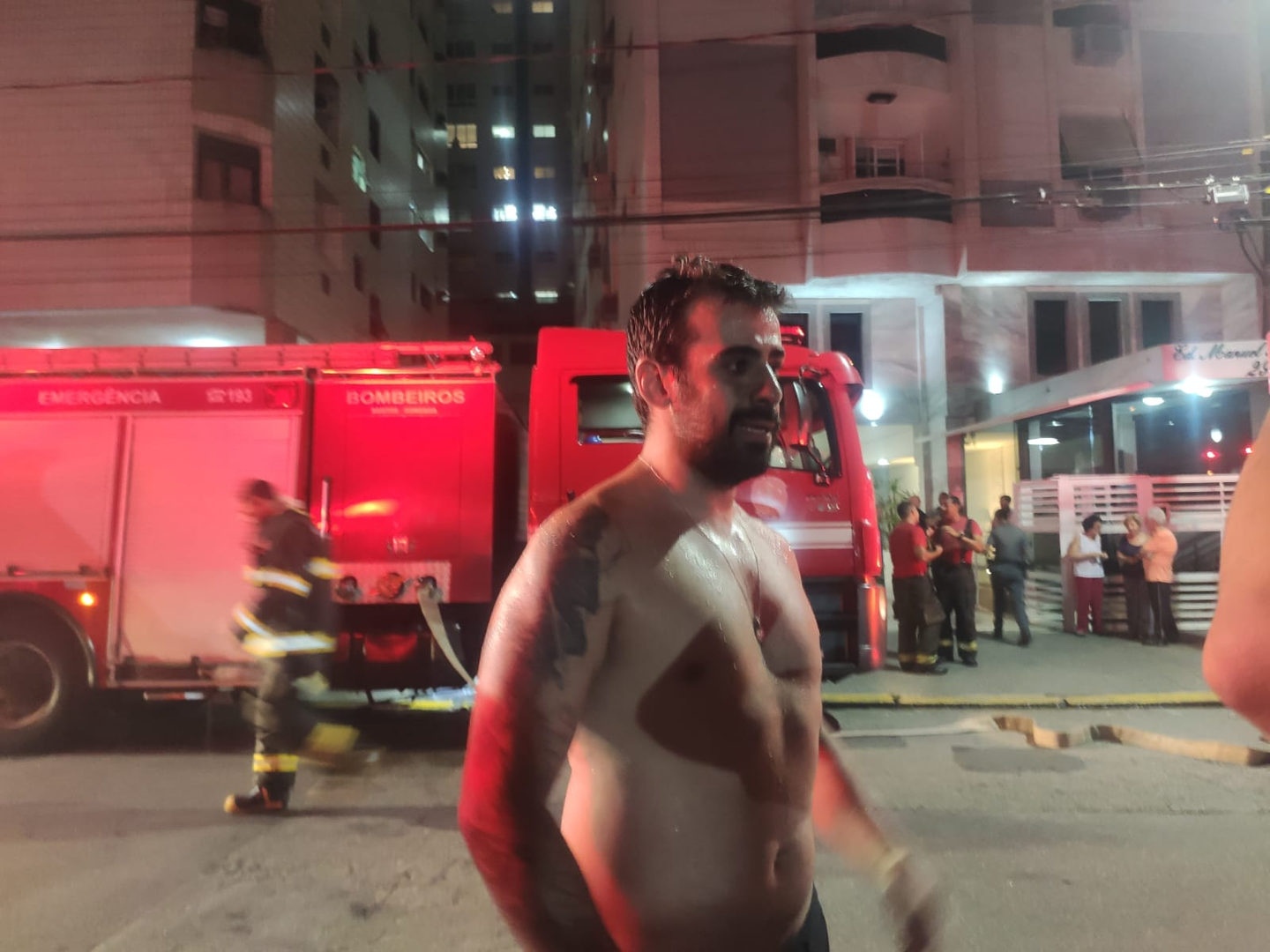 Gabriel agiu rápido e não permitiu que o incêndio se alastrasse