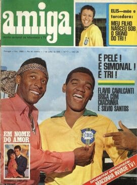 Revista Amiga registrou a viagem de Simonal ao lado de Pelé para Copa de 1970