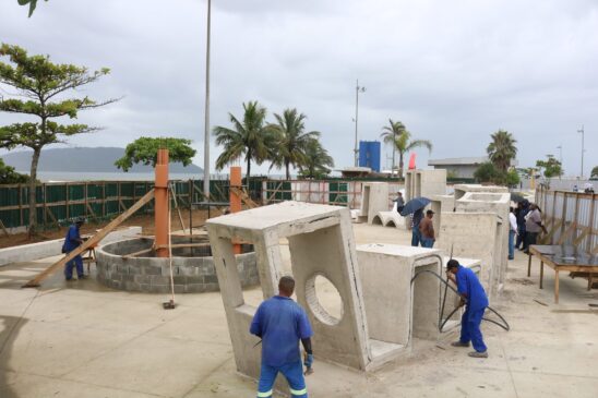 PREFEITO ROGÉRIO SANTOS VISITA OBRAS EMISSÁRIO - NOVO QUEBRA-MAR -