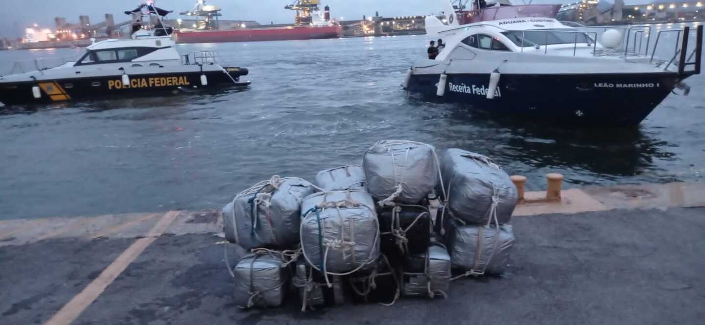 Cocaína apreendida no porto de Santos.