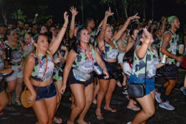 Primeira noite contou com o desfile do "Bloco dos Vaquinha", que agitou o público pela Avenida Tomé de Souza