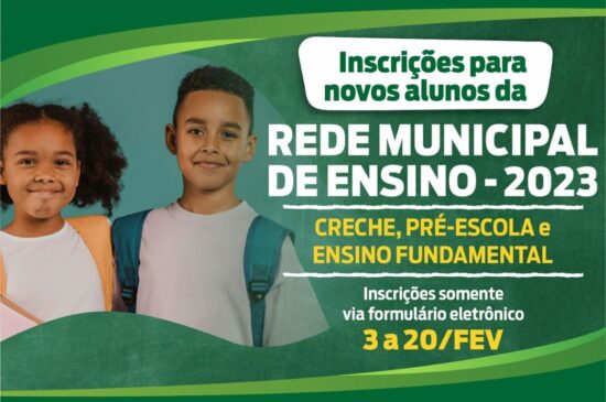 As vagas das creches são destinadas às crianças nascidas a partir de 1º/04/2020