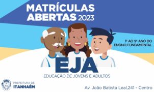 As inscrições podem ser realizadas até o preenchimento de todas as vagas