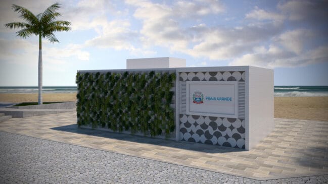 Banheiros na orla de Praia Grande devem custar mais do que apartamentos
