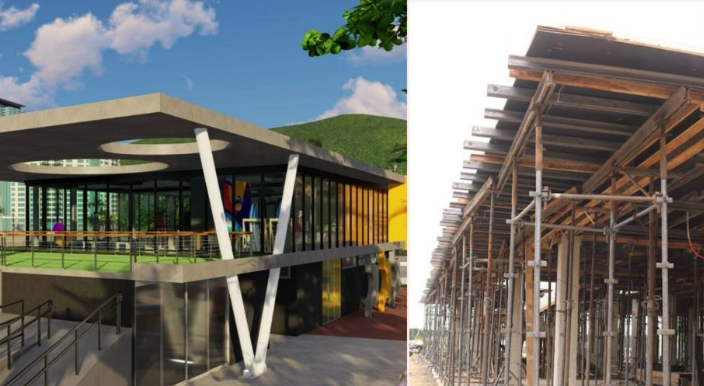 Segunda laje do prédio já está sendo construído