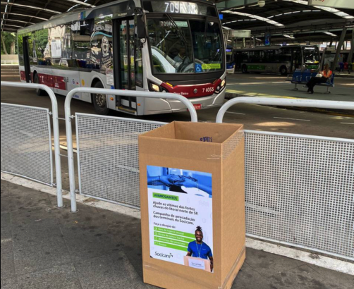 O terminal Tietê, na zona norte de São Paulo, é um dos locais de coleta