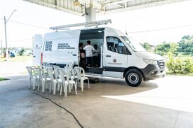 A Unidade Móvel do projeto passa pelas Vilas do Bem dos bairros Boraceia, Chácaras e Vicente de Carvalho