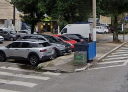 Lixeira onde o feto foi encontrado