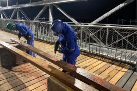 Os serviços são executados pela terceirizada Concrejato, empresa contratada pelo Departamento Estrada e Rodagem (DER), órgão do Governo de São Paulo