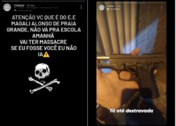 Escola de Praia Grande foi alvo de ameaças feitas pela internet entre terça e quarta-feira
