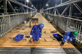 Ponte Pênsil segue em obras em SV