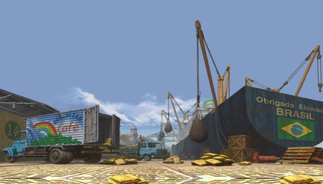 Porto de Santos é um dos cenários em Street Fighter 3