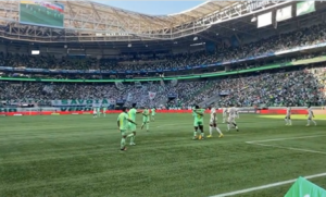 A equipe paulista passou a maior parte do primeiro tempo sem muitos riscos