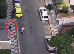 Motociclista ainda tentou auxiliar na captura do criminoso