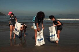 Cerca de 80 kg de detritos foram removidos das areias da orla da Ponta da Praia