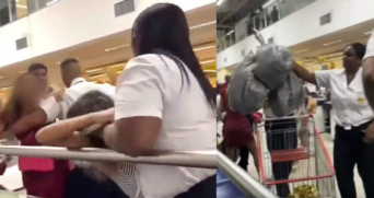 Elas foram abordadas por seguranças fora do estabelecimento e, além dos ovos de Páscoa, levavam três pares de chinelos