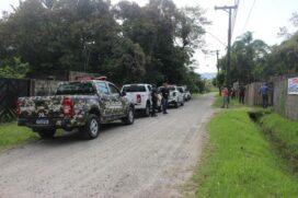 Ação aconteceu nesta quarta-feira (5), nos bairros Caruara e Monte Cabrão, na Área Continental