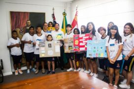 Participaram da reunião 18 estudantes de 5&ordm; a 9&ordm;