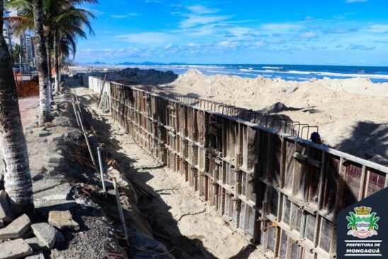 A primeira fase do projeto está sendo realizada entre a divisa com Praia Grande e a Praça Dudu Samba