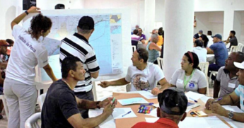 Divididos em mesas de discussão, pescadores (as) fizeram um trabalho importante que está nas mãos dos ministérios públicos