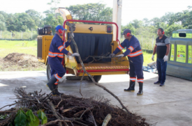 Esse material, após a coleta, será encaminhado à Área de Transbordo e Triagem