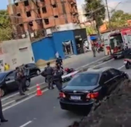 Criminosos são abordados em bloqueio no Guarujá