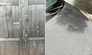 Uma policial militar teve o carro e a casa atingida por 20 tiros, em Praia Grande.