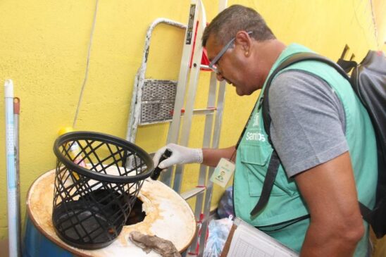 Considerando os mutirões realizados em 2023, foram eliminados 2.043 focos com larvas de mosquitos