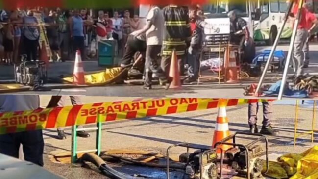 Dois técnicos de eletrônica morreram eletrocutados enquanto faziam reparos na rede de internet dentro de uma caixa subterrânea no bairro Rádio Clube, em Santos