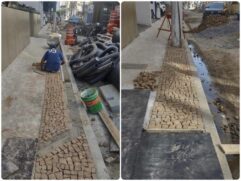 Primeiro trecho já recebeu mosaico português