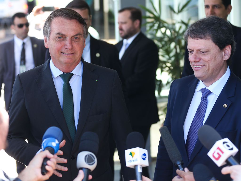 Bolsonaro e Tarcísio de Freitas