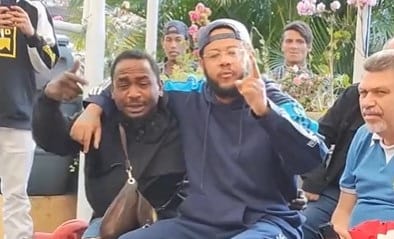 Emicida canta em paróquia de padre Julio