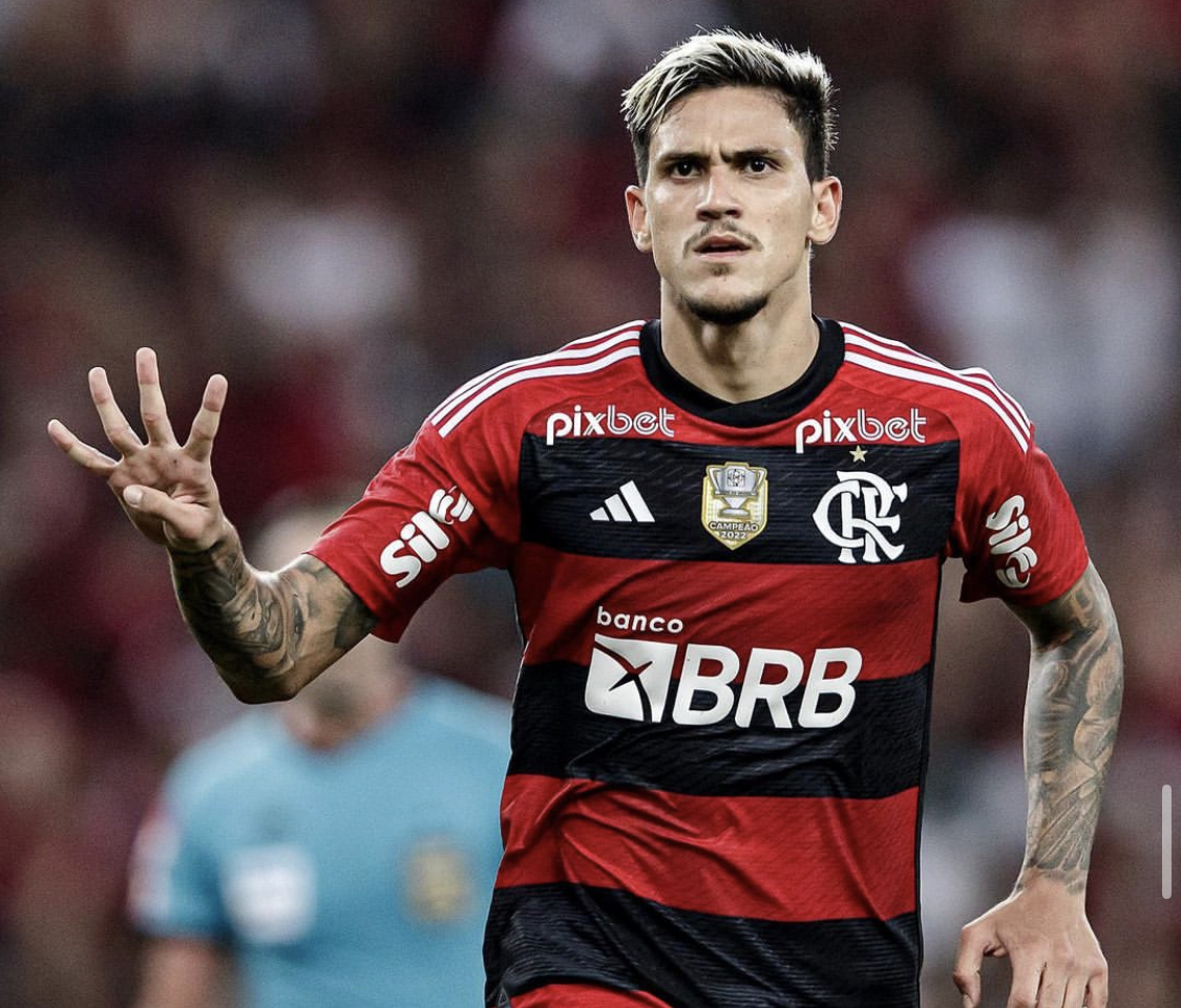 O atacante do Flamengo, Pedro Guilherme